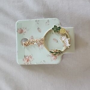 Gold Cat Circle Necklace For Women